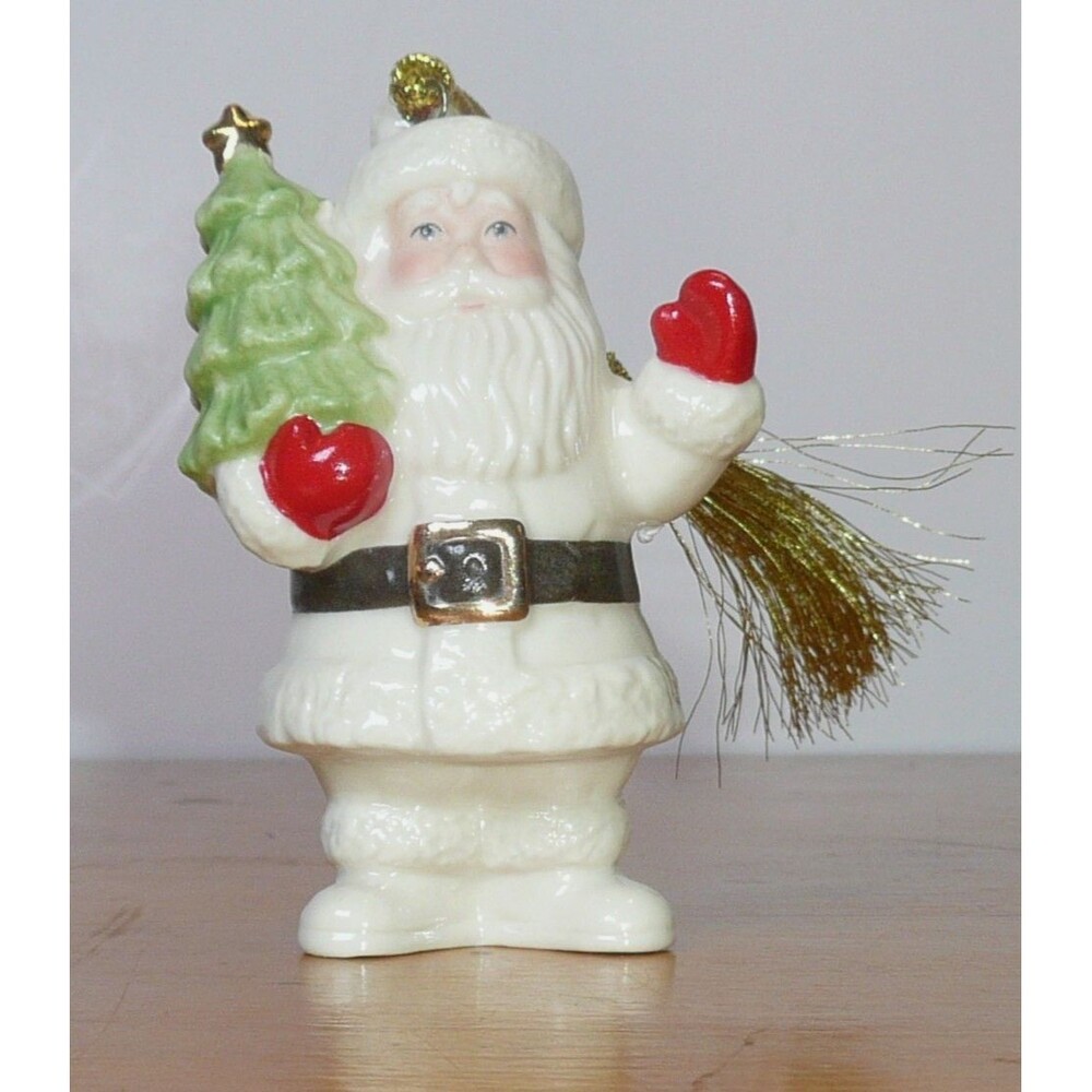 Lenox American by Design Waving Santa w/ Christmas Tree Ornament